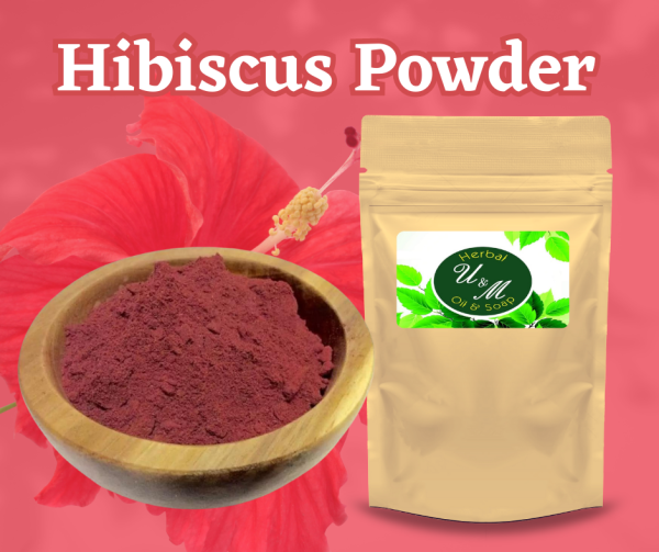 Hibiscus powder is used to cure hair problems like hair fall, hair damage, split ends, and much more. You can apply hibiscus mask on you hair twice a week.