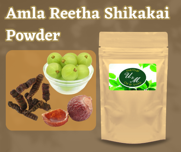 amla reetha shikakai powder is known best natural hair mask to promote healthy hairs!