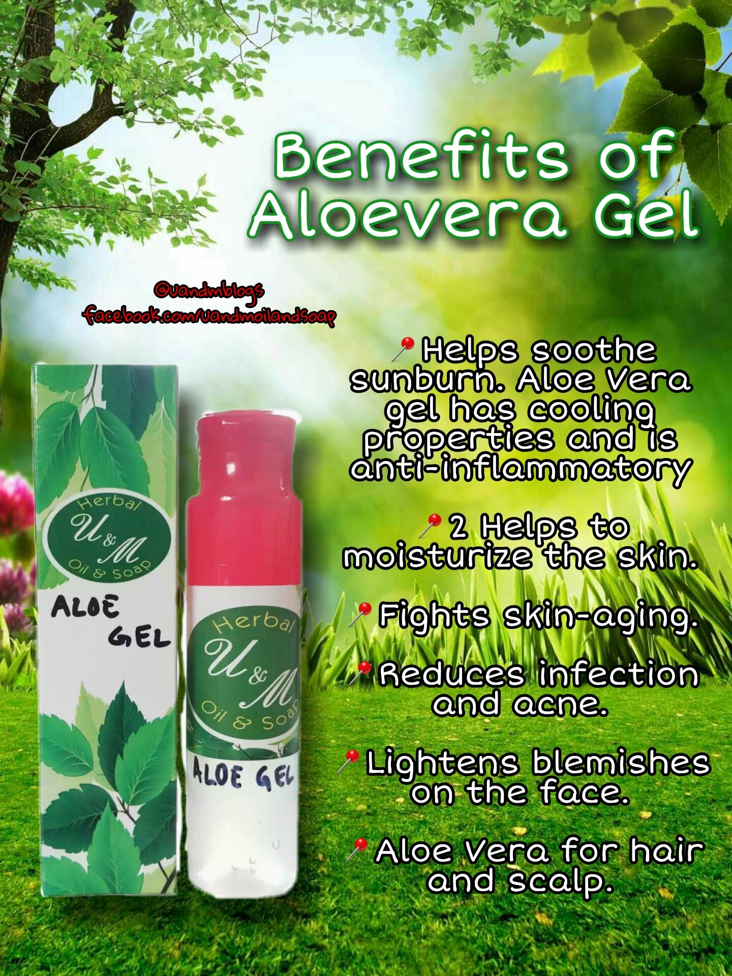 Aloe Vera Gel - for skin - for hairs - 110ml - Image 2