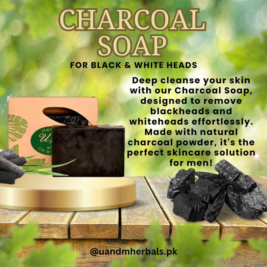 Charcoal Soap – Deep Clean & Blackhead Removal - Handmade soap - 100gm