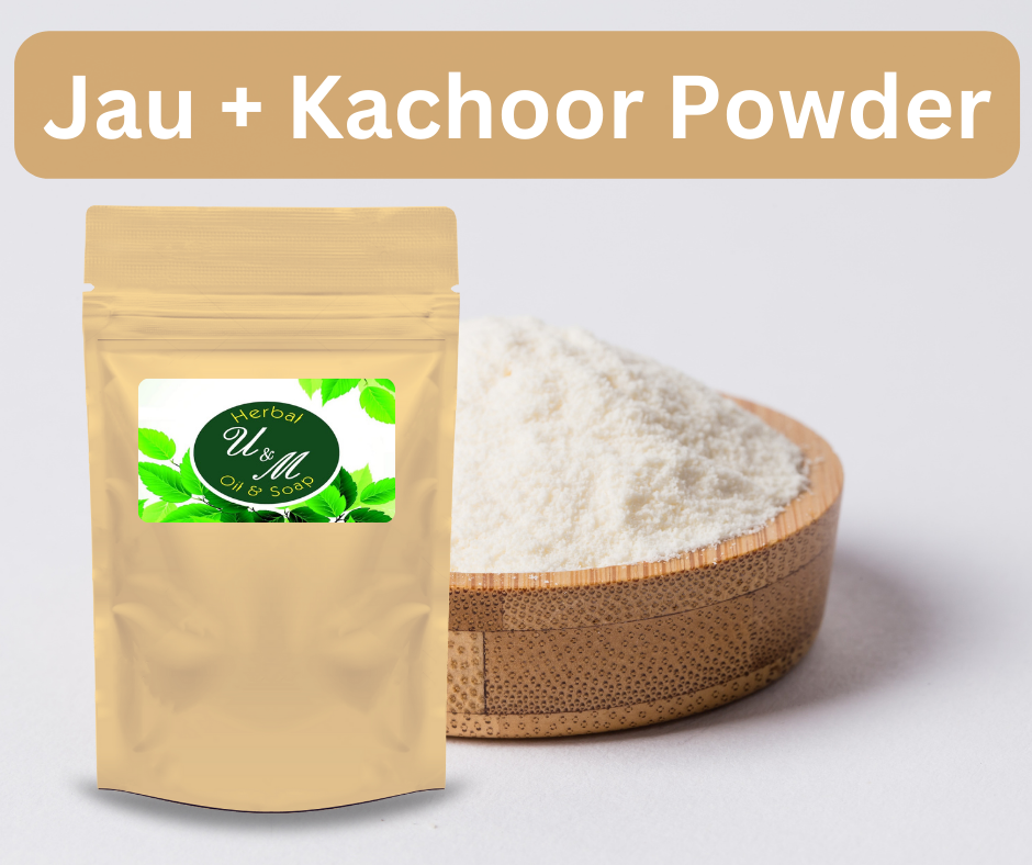 Jau (barley) flour + Kachoor Powder - mix powder - 100gm - U&M Herbals