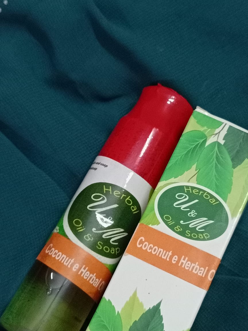 Coconut-E-Herbal Oil - for silky and smooth hairs - U&M Herbals - Image 2