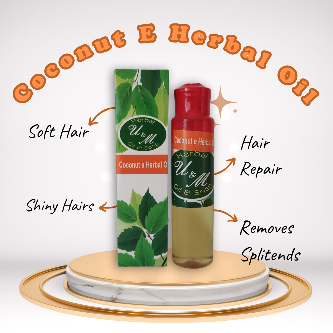 Coconut-E-Herbal Oil - for silky and smooth hairs - U&M Herbals